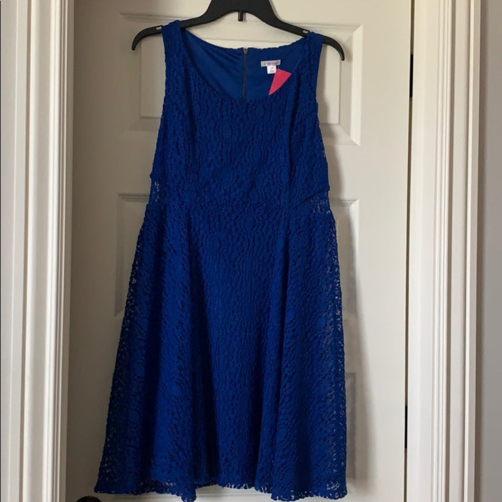 Xhilaration sleeveless blue dress, Large NWT